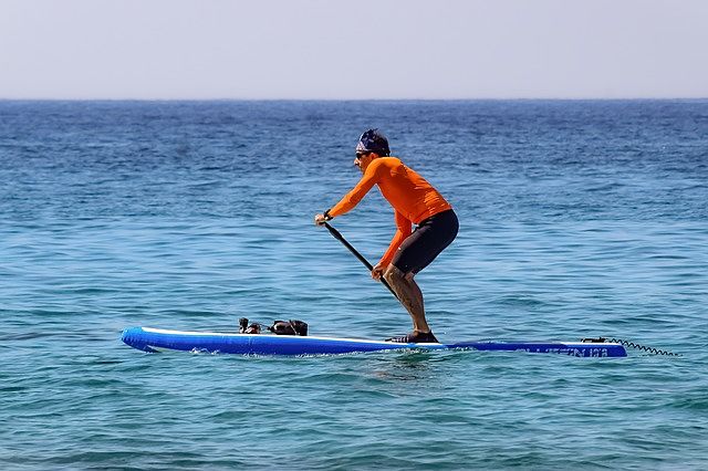 paddleboarding