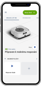 Alkalmazás csehül, amely az összes iRobot robotot vezérli