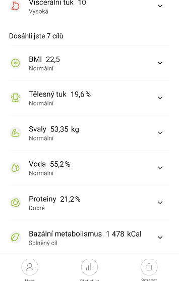 Xiaomi Mi Body Composition Scale 2 - aplikace